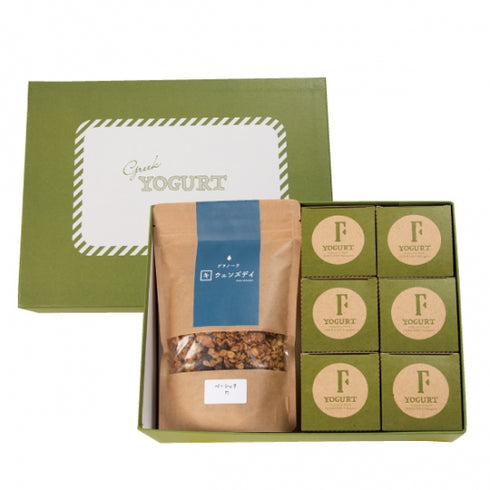 FギリシャヨーグルトセットB【ギリシャヨーグルト160g×6、グラノーラ200g×1】