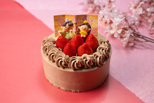 あまおう苺のひなまつりケーキ【生チョコレート】
