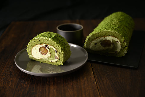 宇治抹茶と本別小豆と栗のスフレロール