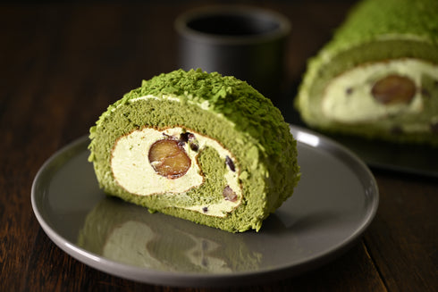 宇治抹茶と本別小豆と栗のスフレロール
