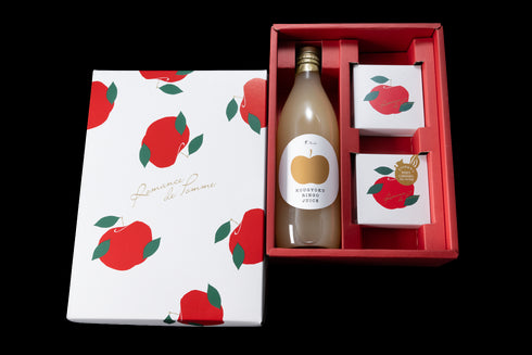 ロマンの風 A セット【林檎ロマン×1個、子リスのおやつ×1個、林檎ジュース×1本】