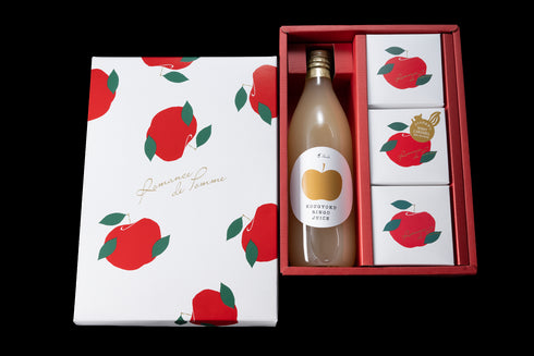 ロマンの風 C セット【林檎ロマン×3個、子リスのおやつ×3個、林檎ジュース×1本】